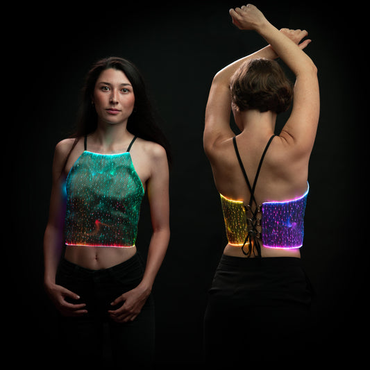 NEBULITE® Top 2 - Crop-Top mit Schnürung hinten